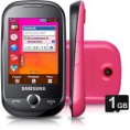 Samsung Corby GTS3650 Rosa - GSM c/ TouchScreen, Câmera 2.0MP c/ zoom 4x, Filmadora, MP3 Player, Rádio FM, Bluetooth Estéreo 2.0, Viva-Voz, Fone, Cabo de Dados e Cartão de 1GB + Capa Extra - Preta + Capa Extra